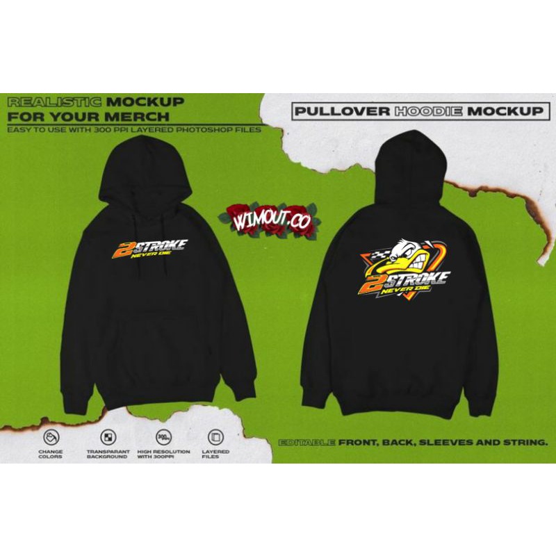 Jaket Hoodie Two Stroke lovers Indonesia 2 Tak Indonesia