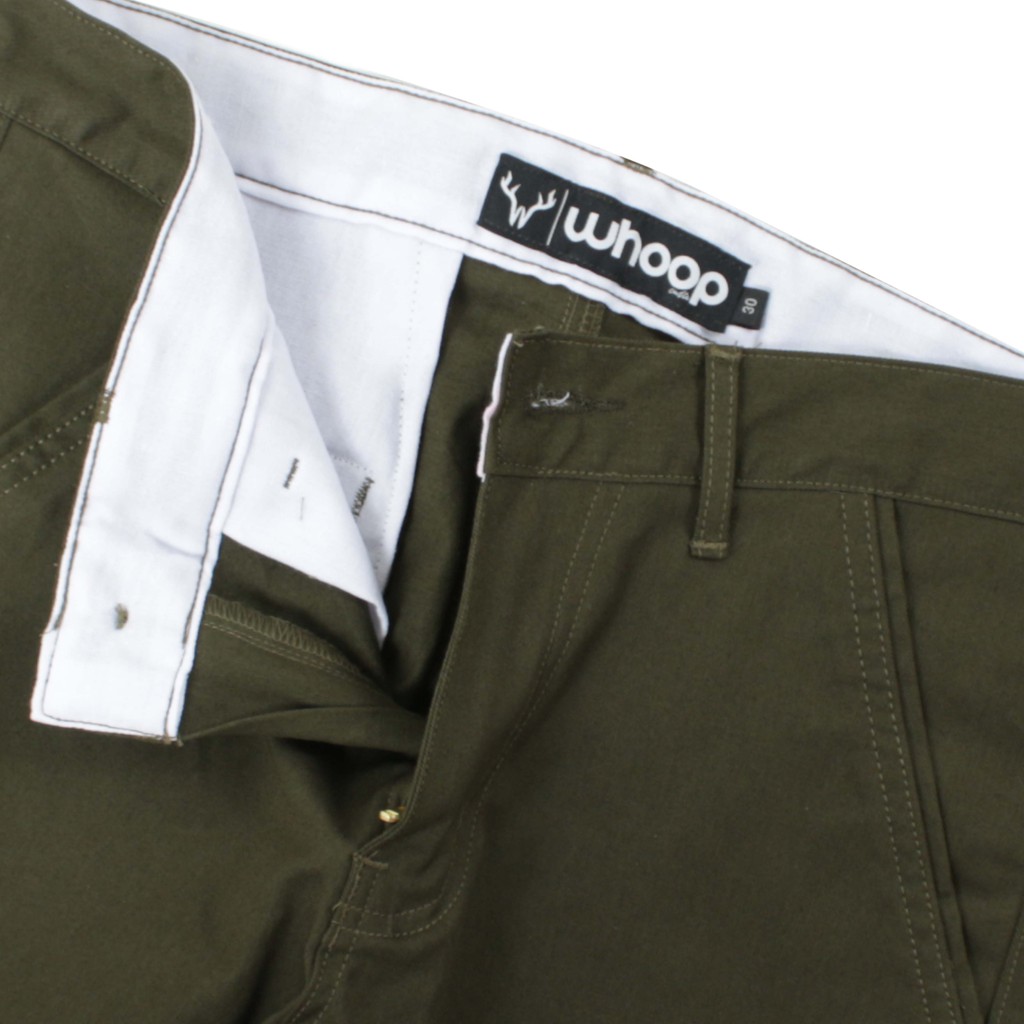 Whoopculture &quot;Muntjac&quot; Green V2 Stretch Chino