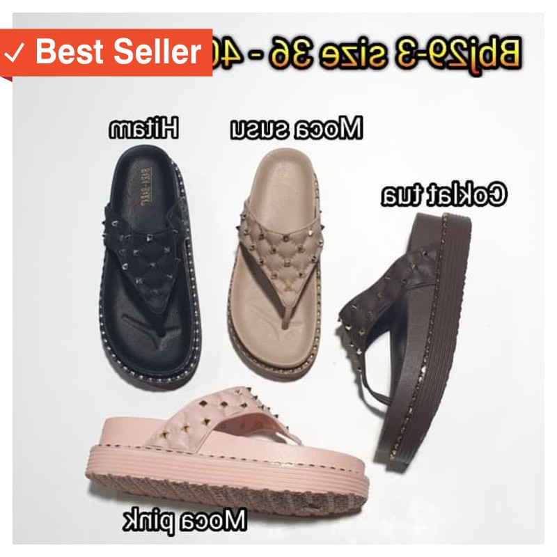 SANDAL WANITA KAKI MURAH / jelly sandal jepit barabara sendal japit import bbj29-3