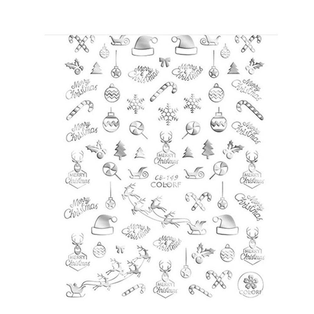 PREVA Nail Sticker multistyle Silver 3D envelope