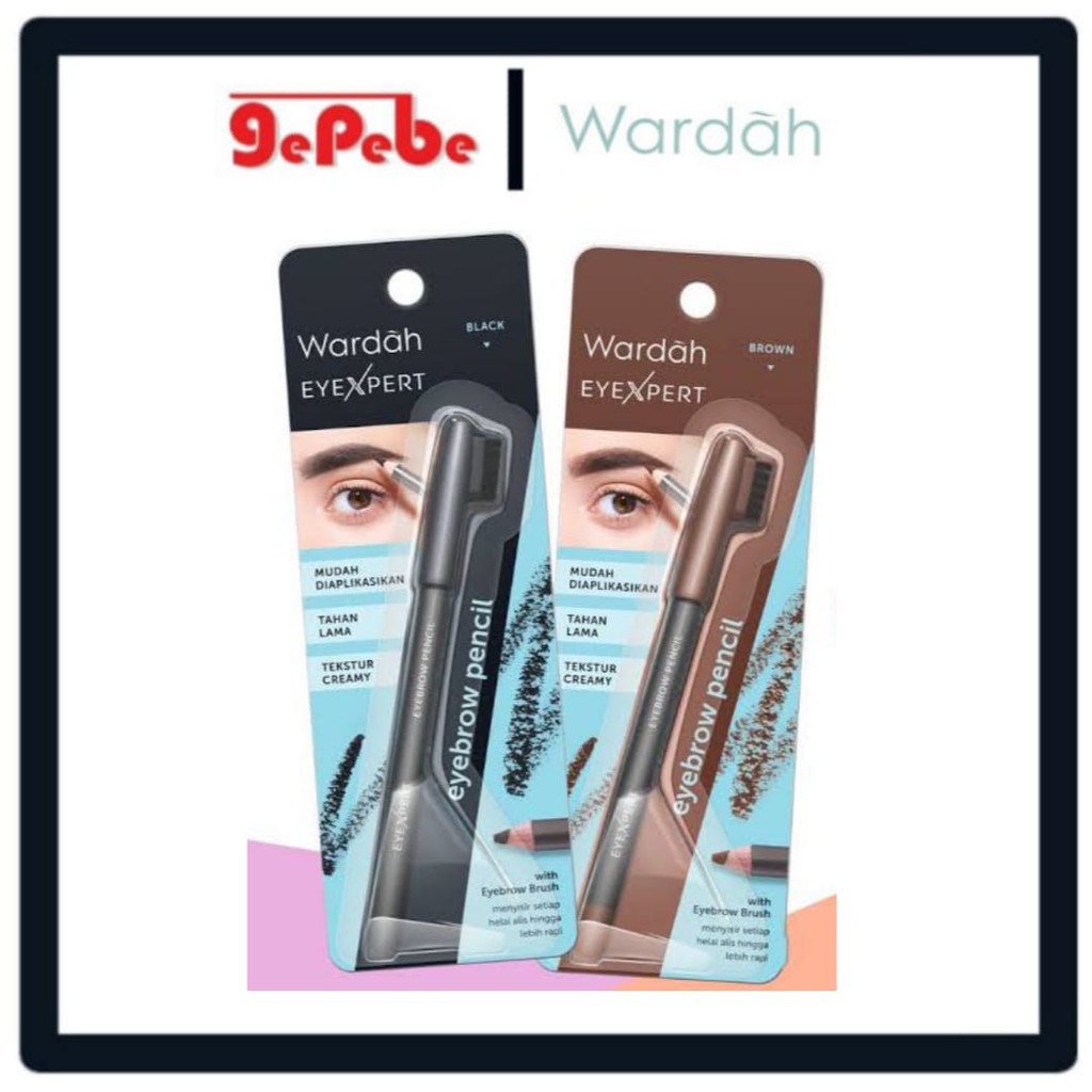 Wardah EyeXpert Eyebrow Pencil Brown &amp; Black 1.14gr