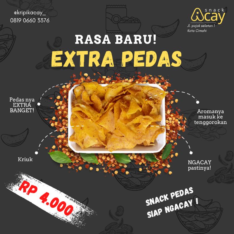 

Kripik Singkong Acay Extra Pedas