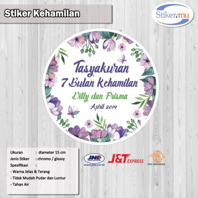 Stiker Lingkaran Syukuran 4 Bulanan Shopee Indonesia