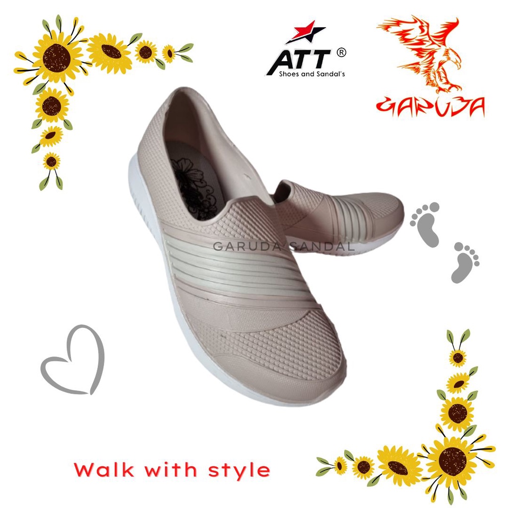 Sepatu Slip On Wanita sneakers ATT art SWL 480 Karet