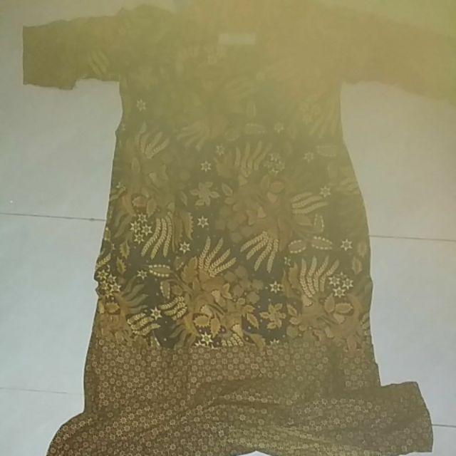 Couple Gamis Sogan 2501 Ceker Manggar Mas Kombinasi Batik Sarimbit