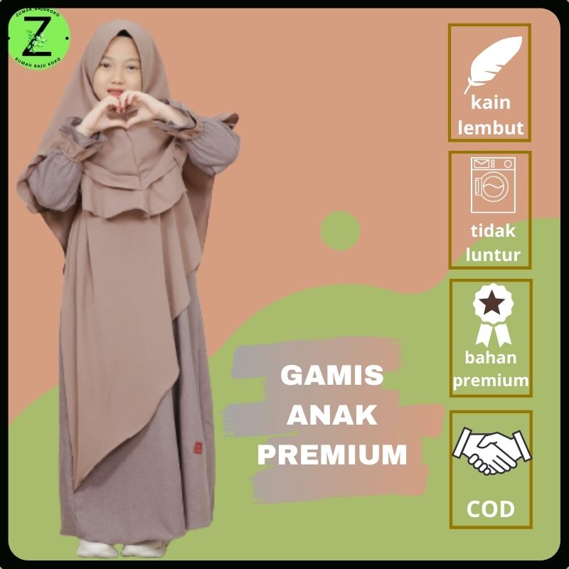 Baju pakaian dress gamis nibras muslim katun madina madinah couple syari syar'i anak anak balita per