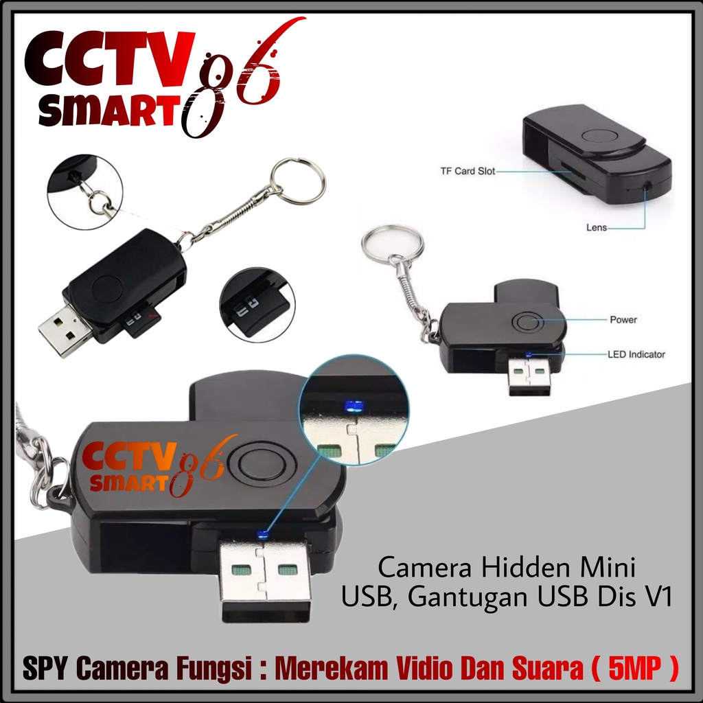 Camera Mini DV U Disk Hidden Spy Cam Kamera Pengintai Ori HD Video Flash Drive 30 Fps Video & Suara