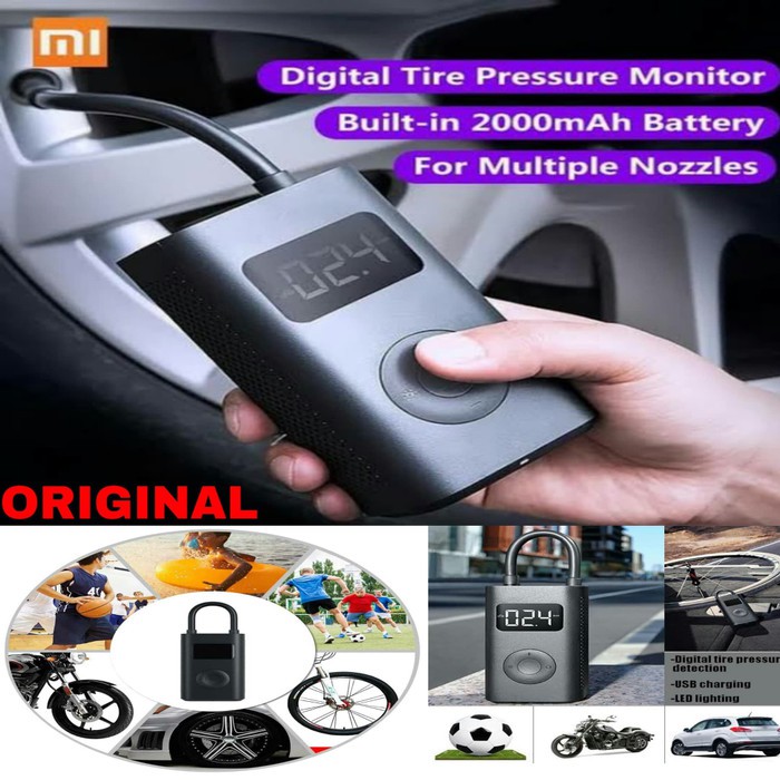 ORIGINAL XIAOMI MIJIA ELEKTRIK SMART PUMP POMPA BAN MOBIL MOTOR SEPEDA