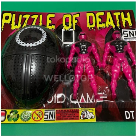 Mainan Topeng Squid Game Puzzle Of Death Dt 5511 Ada 2 Boneka Penjaga