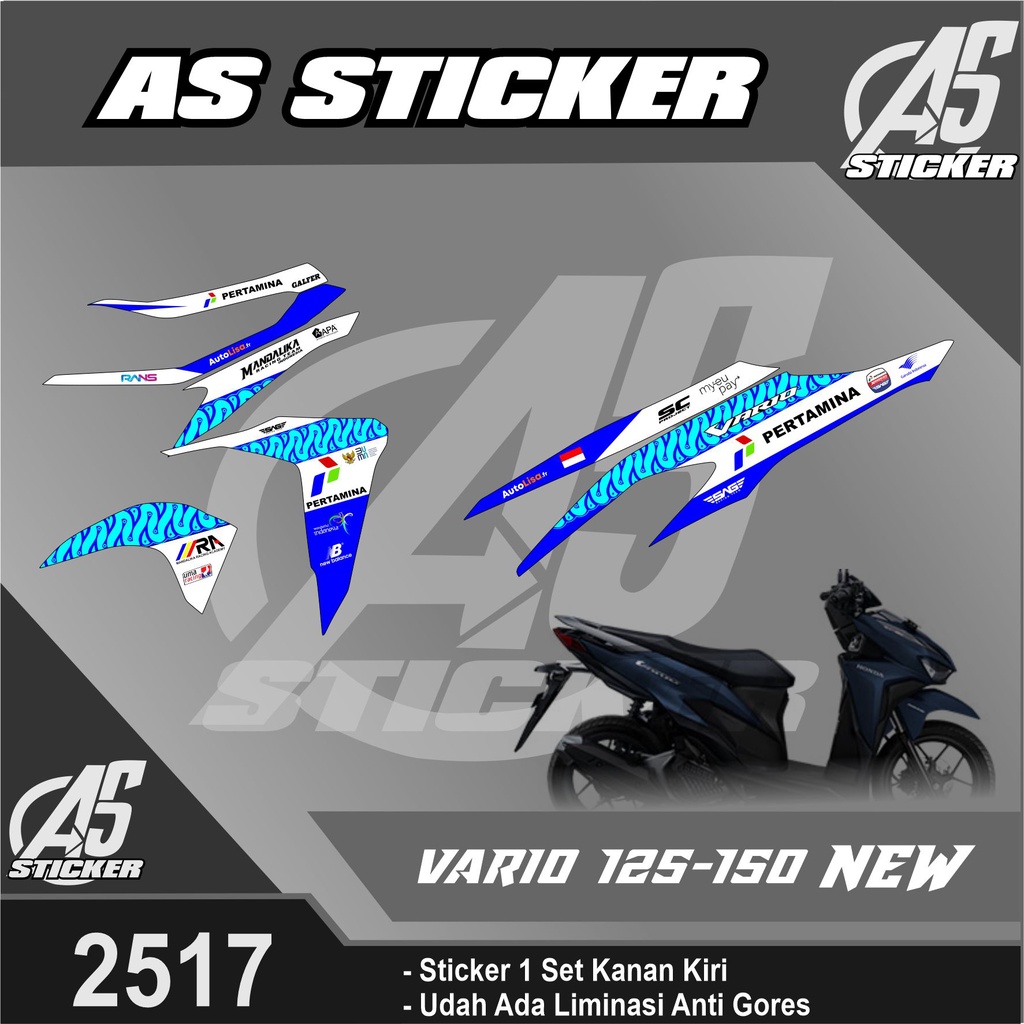 2517 striping STICKER VARIO NEW 125-150 2018 MANDALIKA RACING LIVERY STIKER SEMI FULL