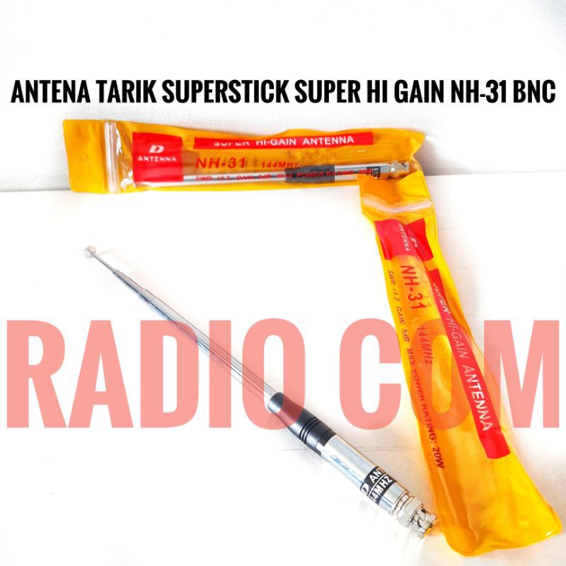 ANTENA SUPERSTICK HT ICOM V80 DJ196 DJ195 W58 VHF ANTENA SUPERSTICK NH-31 BNC FEMALE SUPER HI GAIN