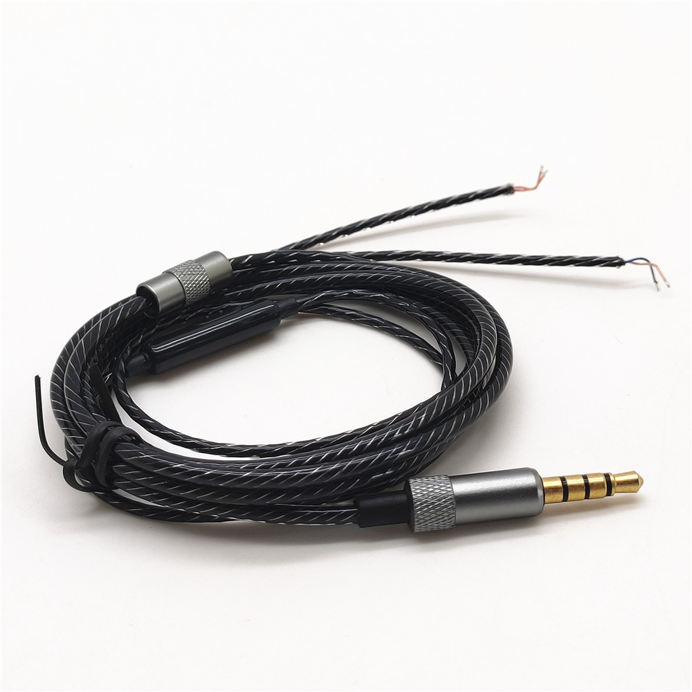 DIY Earphone cable repair OFC oxygen free copper Upgrade Cable with Microphone