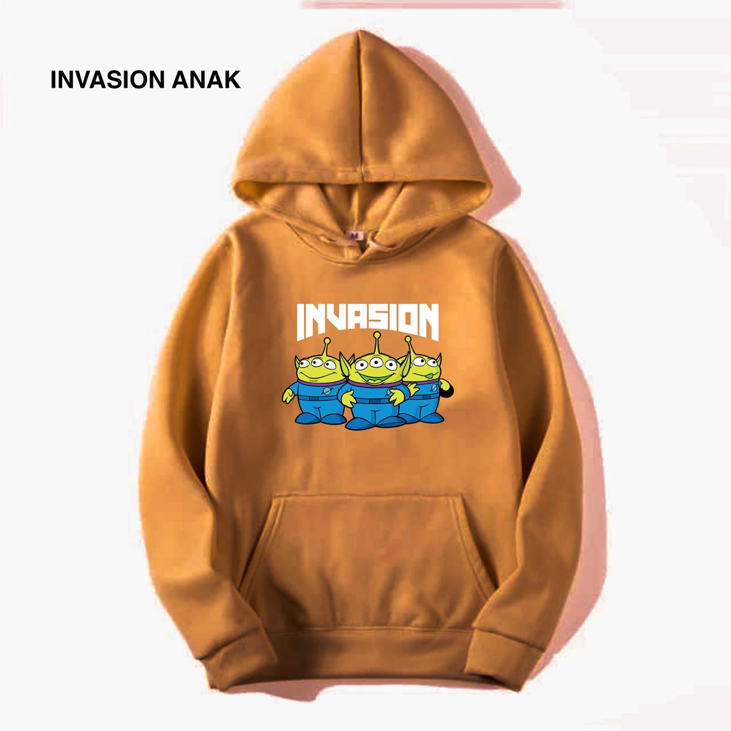 INVASION Jumper Hoodie II INVASION Sweater Hoodie II Sweter Oblong Topi Sz M - XL ( Pria &amp; Wanita / Anak &amp; Dewasa )