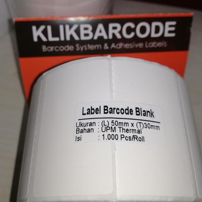 

☈ PROMO LABEL BARCODE XPrinter XP-360B Uk. 50 X 30 (1 LINE) THERMAL 50X30 MM ( isi 1.000 pcs ) MURAH み