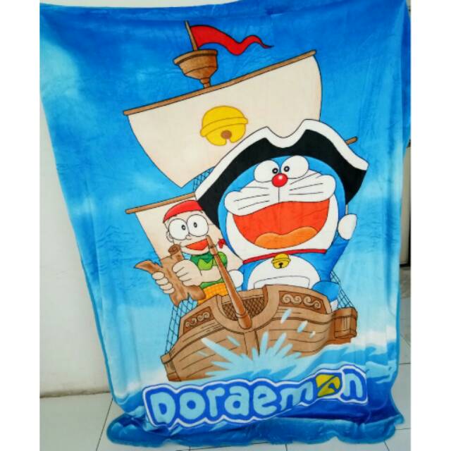 SELIMUT BULU EVERBEAR - MOTIF KARAKTER ANAK  DORAEMON - 150 X 200o