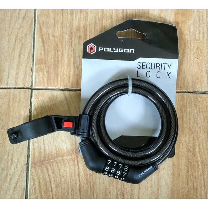 Kunci Gembok Sepeda Polygon Spiral Pin Numeric Only | Gembok Polygon