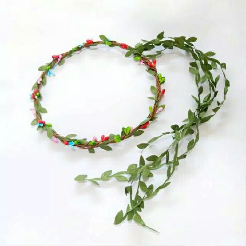 Flowercrown - Simple flower crown / Mahkota bunga rainbow / Bandana bunga / headpiece pengantin