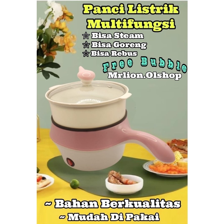 NEW PANCI STEAMER LISTRIK/multifunctional electric fry pan panci listrik⭐ Mrlion ⭐