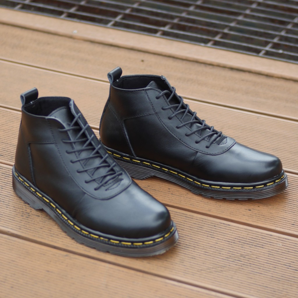 SVEND 0.2 BLACK (KULIT ASLI) |ManNeedMe x Greata| Sepatu Boots Pria