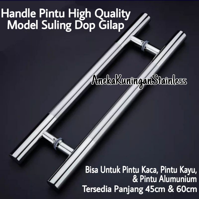 handle pintu rumah baut tembus 60cm High Quality tarikan gagang pintu kaca peggangan pintu rumah handel hendel pintu rumah stainless