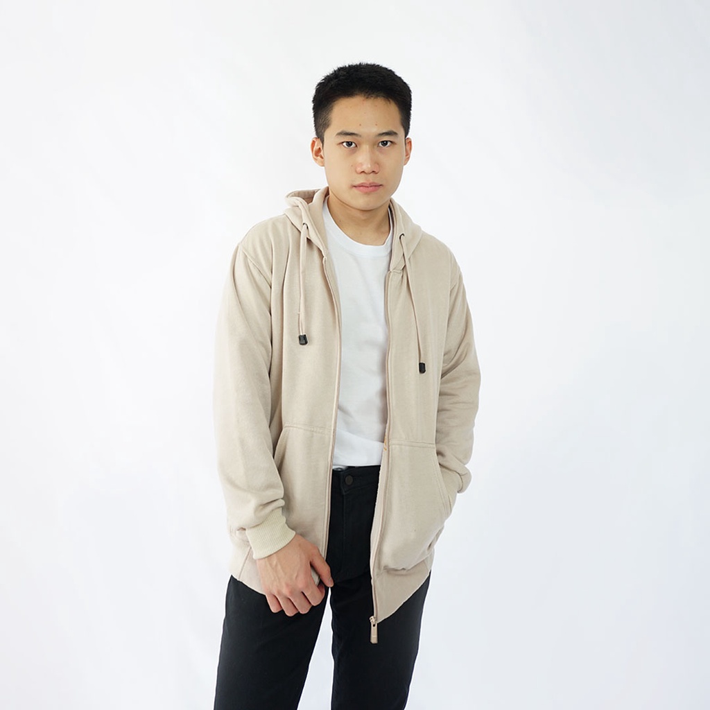 CLOSETWEAR HOODIE ZIPPER POLOS CREAM