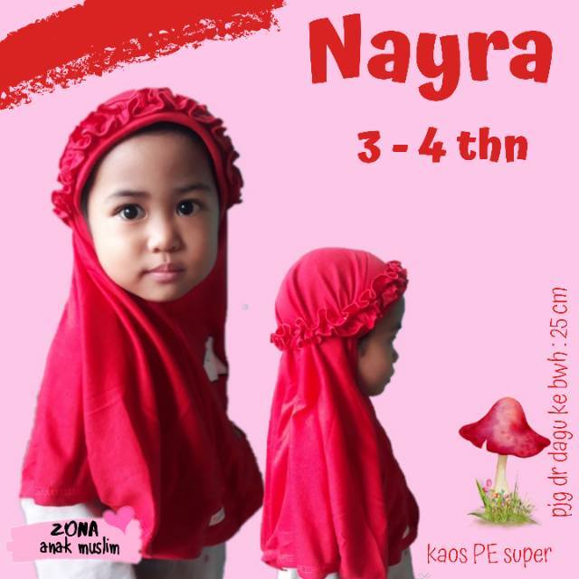 Jilbab vania mushroom / jilbab vania model NAYRA  / jilbab anak murah / grosir jilbab anak