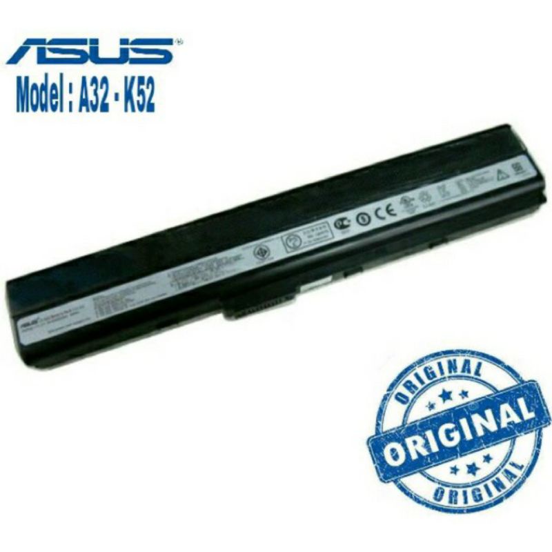 ORIGINAL BATERAI ASUS A42, A42J, A42F, K52, A52, A52F, K42DR K42J K42JA K42JB K42JC K42JE K42JK A42DY Series / A31-K52, A32-K52, A41-K52, A42-K52, A31-B53, K52L681 KODE BATERAI A32-K52 ORIGINAL