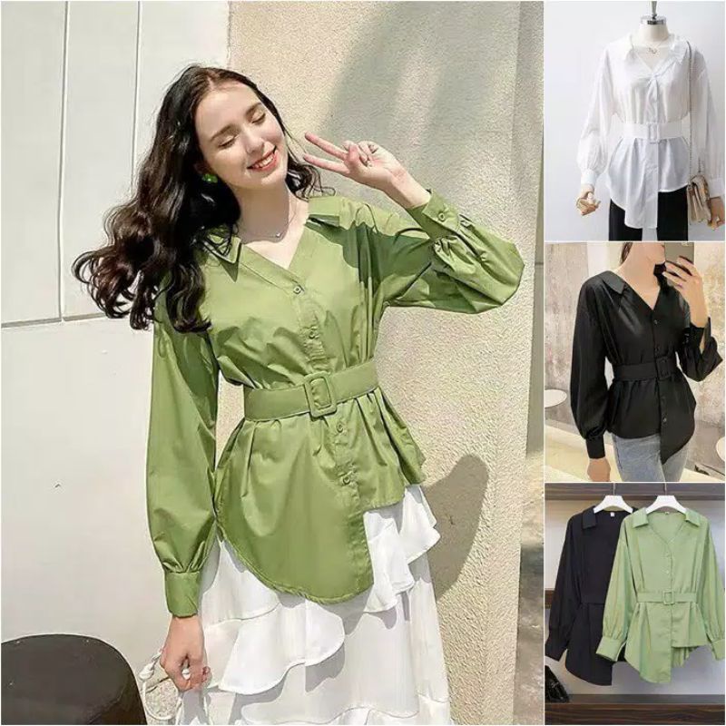 BLOUSE WANITA-AURIN BLOUSE-BLOUSE KOREA-ATASAN WANITA-KOREAN