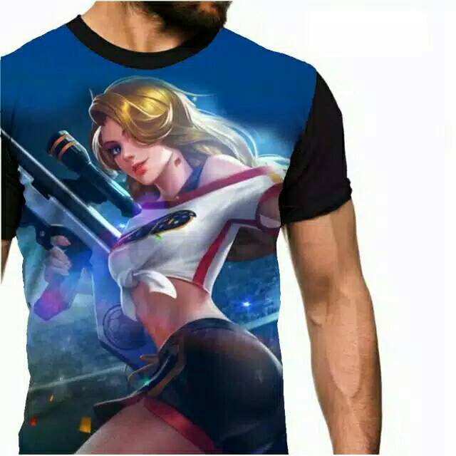 Kaos Mobile Legend Lesley Skin cheergunner legends anak cowok distro murah 3d fulllprint umakuka