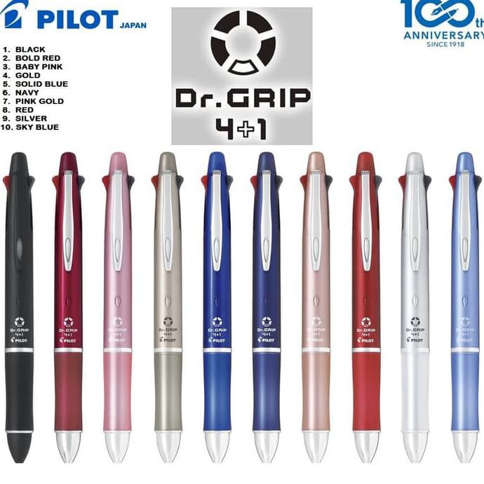 

READY STOCK PILOT "DR. GRIP" 4+1 / PULPEN PILOT "DR. GRIP" 4 PEN + 1 PENSIL - Hitam DR244