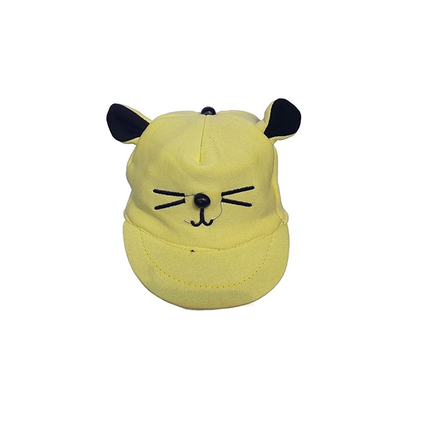 Topi Baseball Bayi Laki Laki Perempuan 0 - 12 Bulan 6 Bulan Baru Lahir Topi Anak Bayi Karakter Kucing Lucu Murah Topi Bayi Cowok Cewek-Kuning