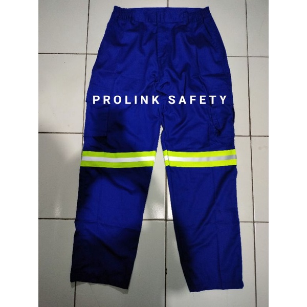 CELANA SAFETY BIRU HITAM DONGKER DLL  SCOTLIGT BESAR