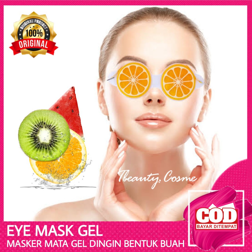 MASKER MATA GEL/GEL PENUTUP MATA TIDUR KARAKTER BUAH RINGAN LUCU