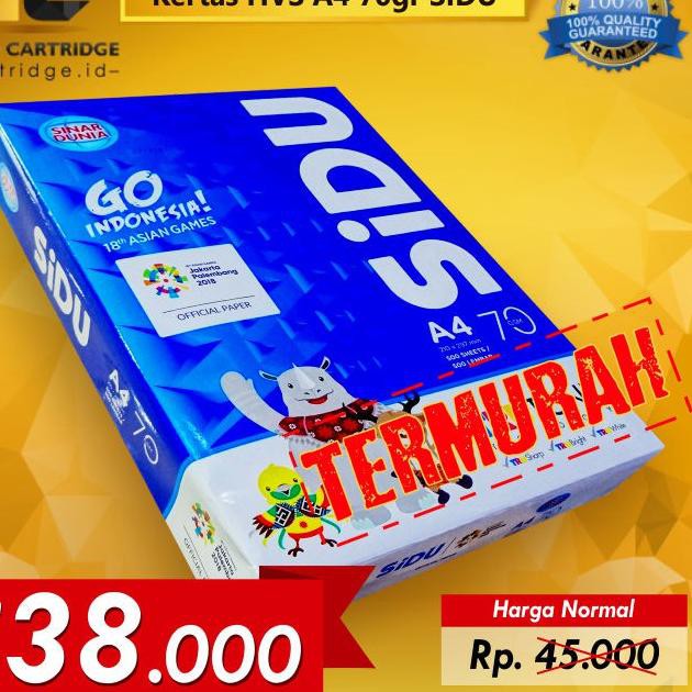 

Stok Baru Kertas HVS A4 75 gram SIDU Print Foto copy Fotocopy 75gr