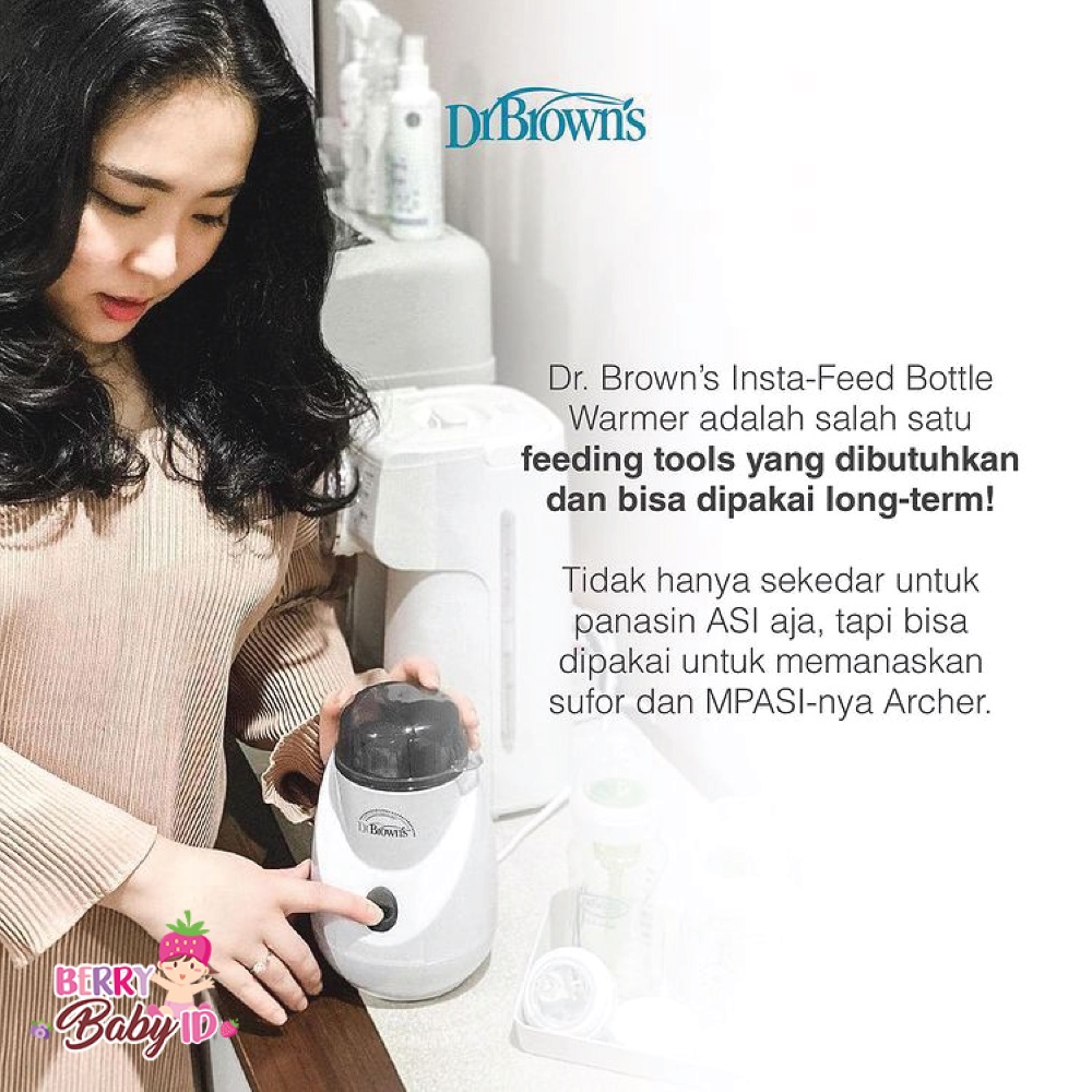 Dr Brown's Insta Feed Bottle Warmer Sterilizer Penghangat Susu Bayi Berry Mart