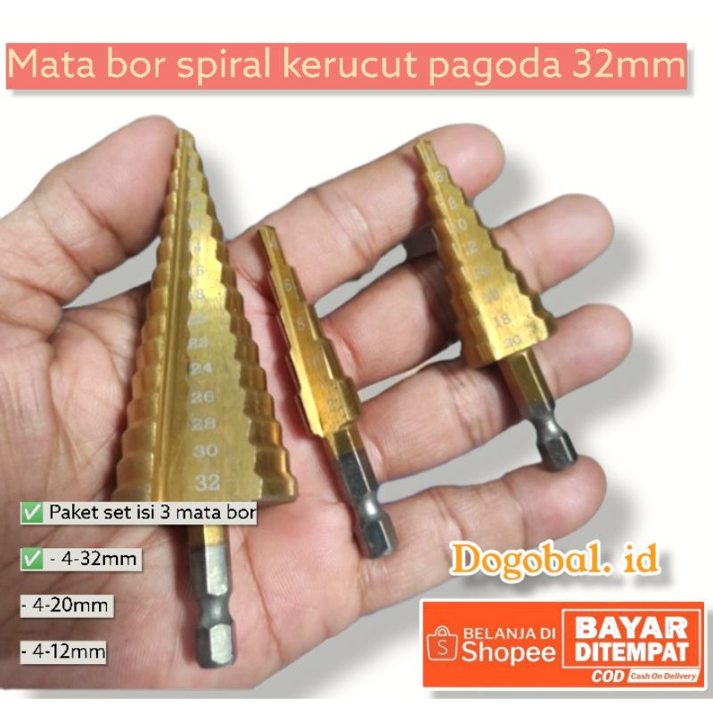 Jual Mata Bor Besi Spiral Kerucut Mata Bor Pagoda Mm Mata Bor Spiral