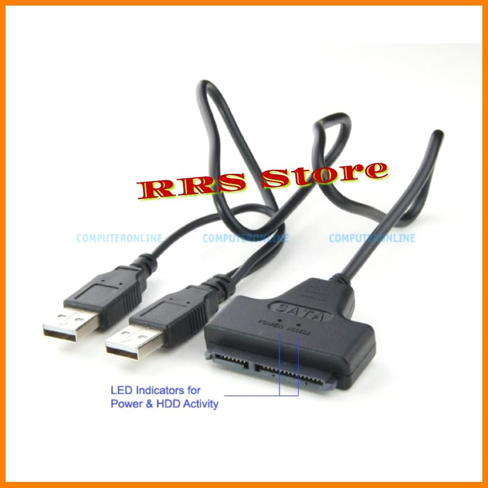 kabel sata 2.0 kabel murah conferter kabel USB 2.0 ke komputer Kabel Konverter HDD 2.5 Inch SATA 7+15 Pin to USB 2.0 - TSR369