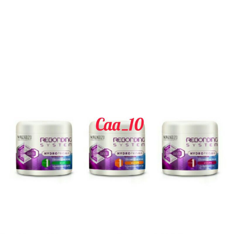 MAKARIZO Hydroprisma Rebonding Straightening 500gr/Pelurus Rambut/Smoothing/Step 2 milky/Liquid.