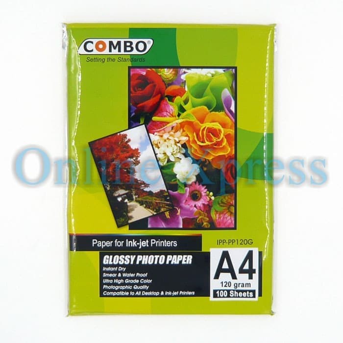 Kertas Foto / Glossy Photo Paper A4 120gr Combo