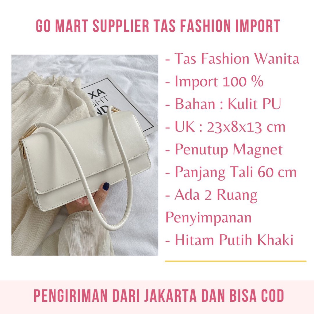 GOMART - Tas Bahu Wanita Import Fashion Korea Model Terbaru Kekinian - Tas Bahu Pesta Elegant - SL81