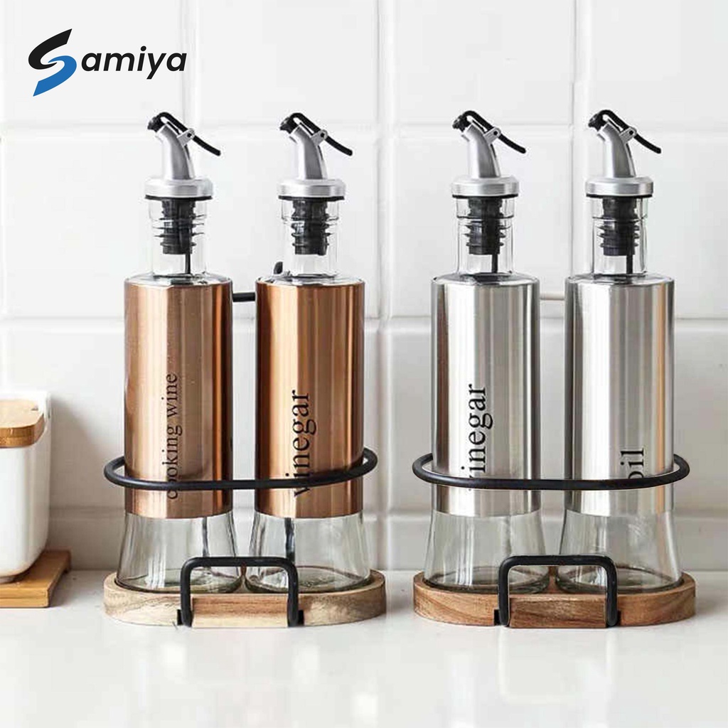 rak tempat penyimpan botol minyak saus kecap / rack holder pourer bottle / alas tatakan botol dapur