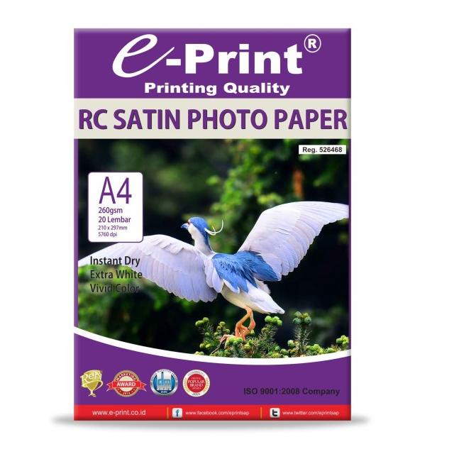 

☁ Kertas Foto e-Print RC Satin Photo Paper 260 gsm ❈