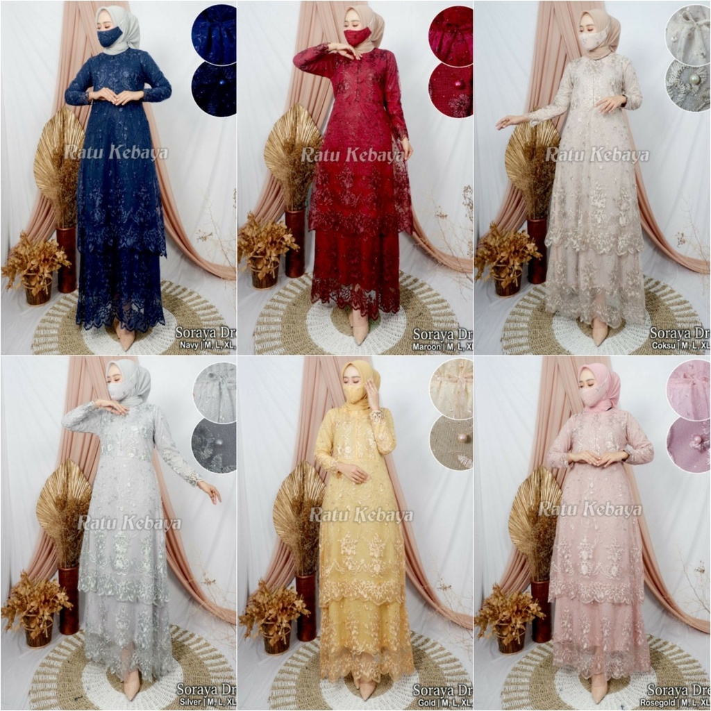 GAMIS TULLE TINGKAT BUSUI / KEBAYA TULLE / BAJU PESTA MODERN / GAMIS BUSUI/GAMIS KONDANGAN/GAMIS TERBARU/GAMIS TULLE/GAMIS TULLE TINGKAT /GAMIS