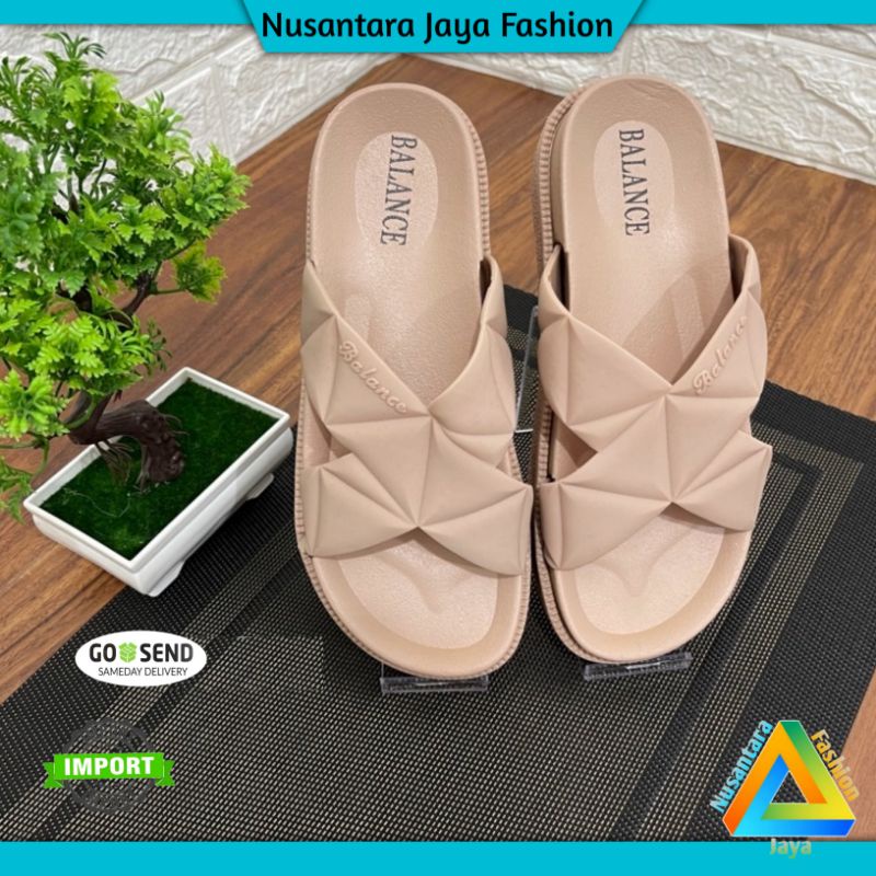 Sandal Wanita Terbaru - Sandal WEDGES Jelly Import - Sandal Balance 1604 55