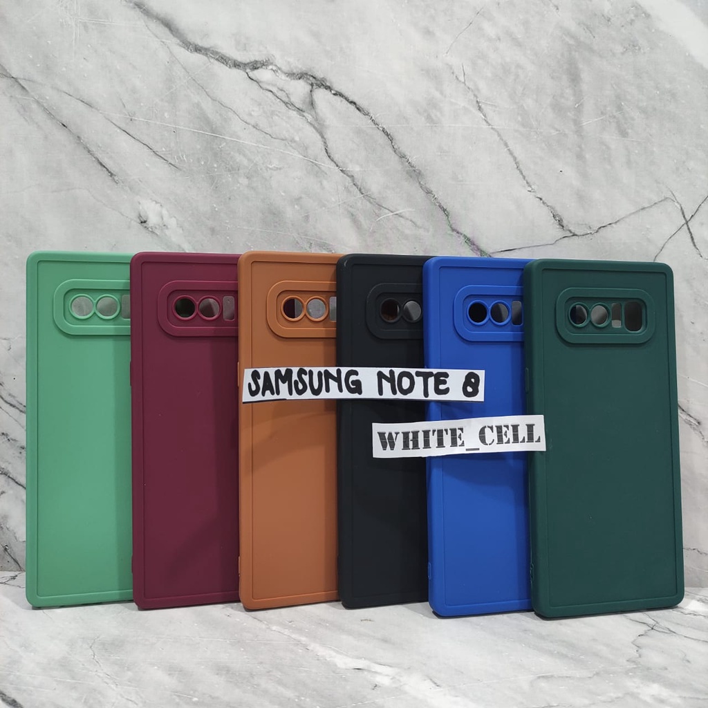 SoftCase ProCamera Silicon Matte Case Full Cover Samsung Note 10 Pro Note 10 Plus Note 20 Note 20 Plus Note 20 Ultra Note 8 Note 9 White_Cell