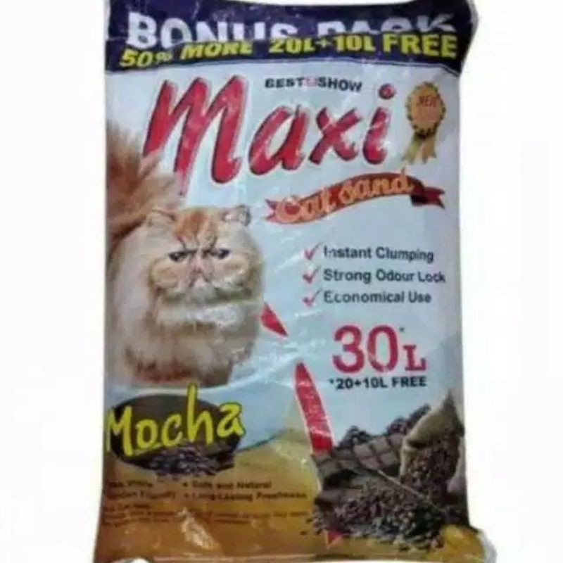 pasir kucing gumpal wangi maxi 12L 30L pasir kucing maxi cat sand 30L setara markotop