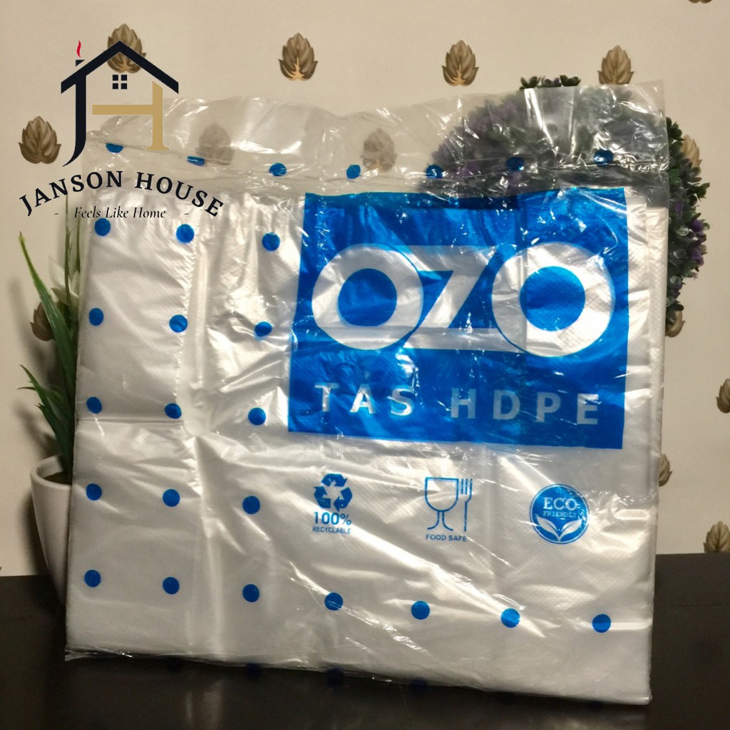 Kantong Plastik Kresek Bening Ekonomis Ukuran 24 x 39 cm Isi 50 Lembar