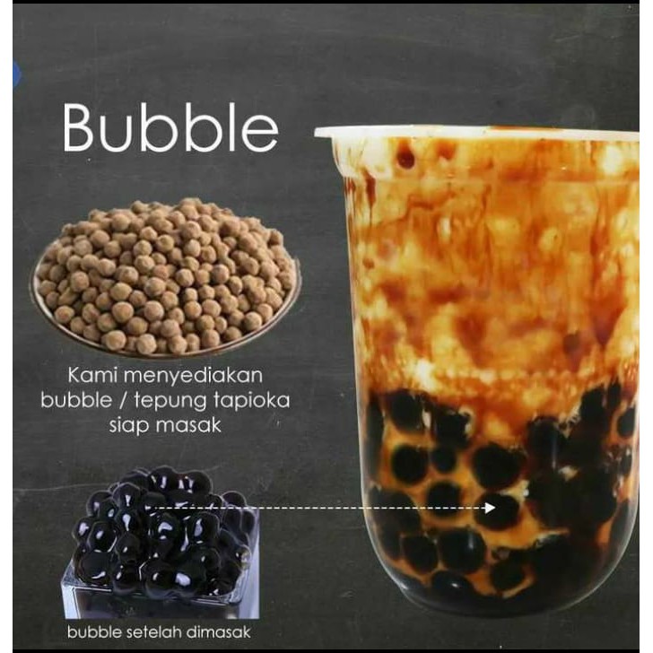 1 Kg BOBATEE  / TOPPING BOBA / BUBBLE DRINK / TAPIOCA PEARL / MUTIARA HITAM / TOPING MINUMAN KEMASAN 1kg