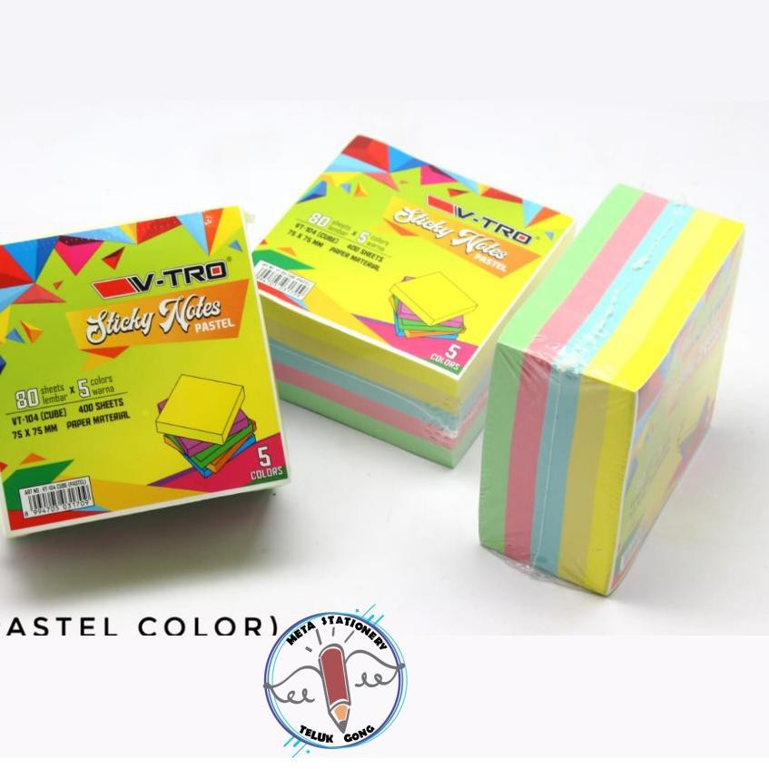 

Terlaris.. Stiky Notes Vitro Pastel VT-104