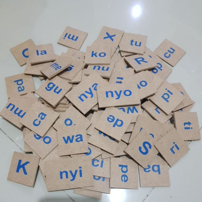 preloved Kartu suku kata / huruf untuk belajar baca